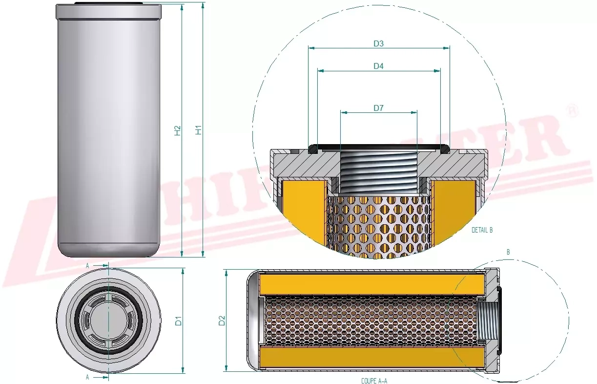 Гидравлический масляный фильтр HIFI FILTER SH 56605