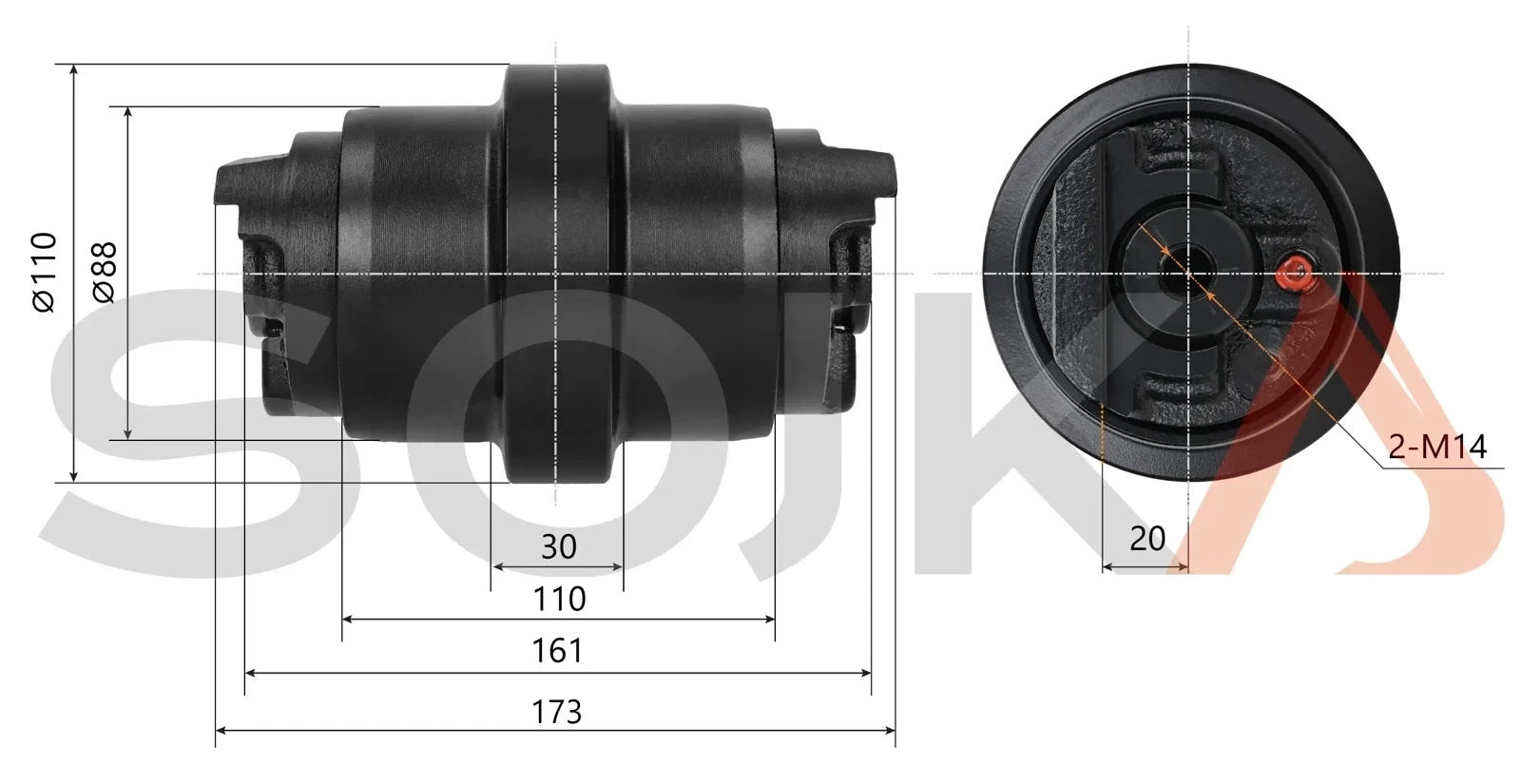 Каток Komatsu PC28UG (20N-30-71706)