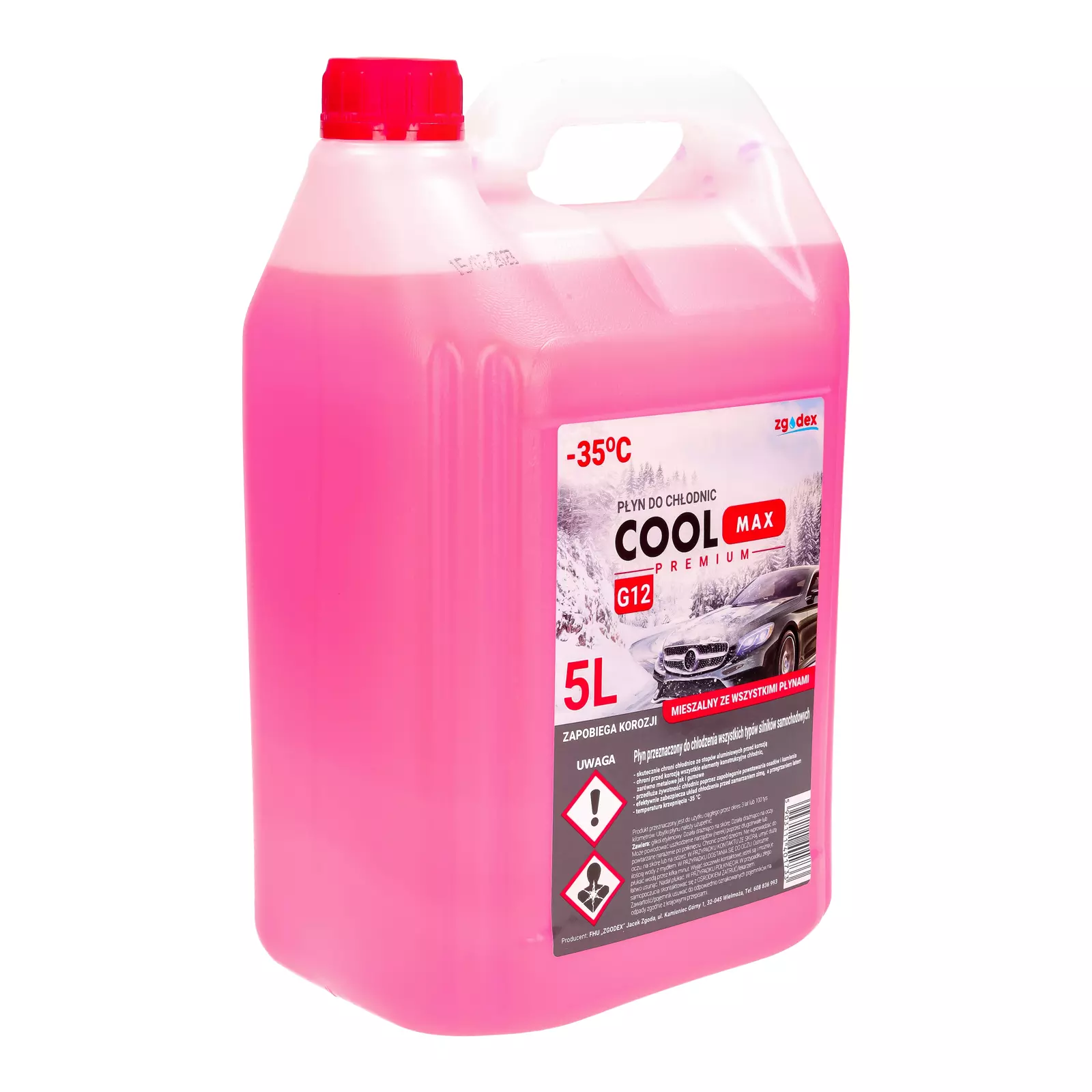 Охлаждающая жидкость Coolmax G12, РОЗОВЫЙ, 5л, KCVCG12-1