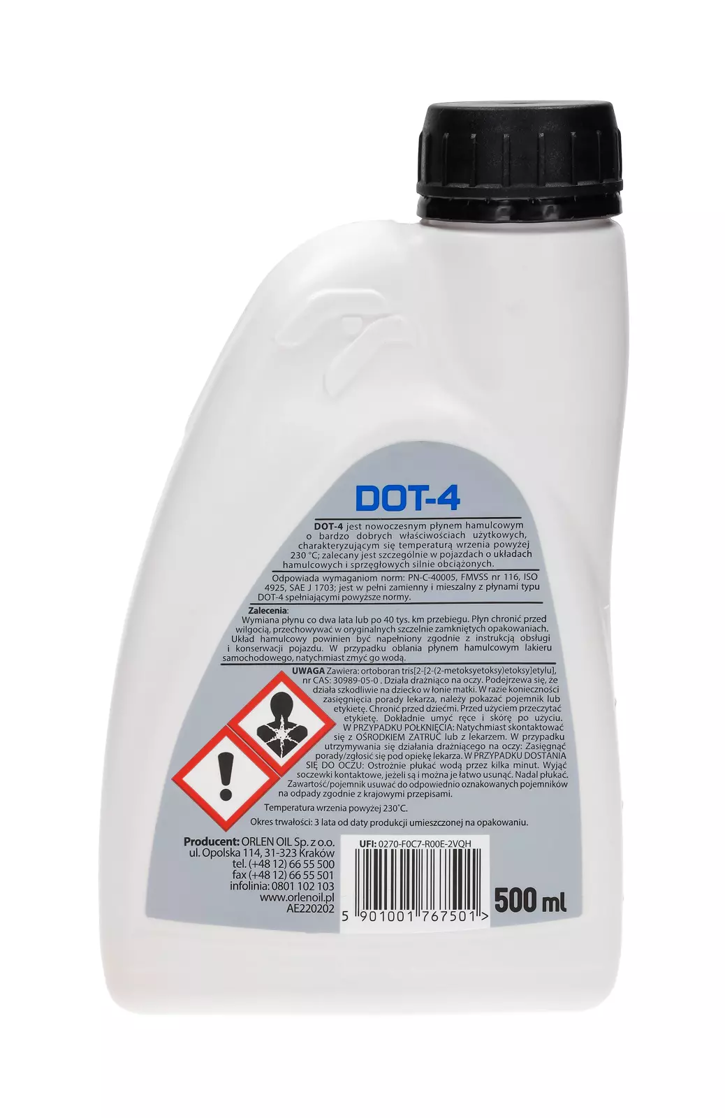 Тормозная жидкость ОРЛЕН ДОТ-4 0,5л