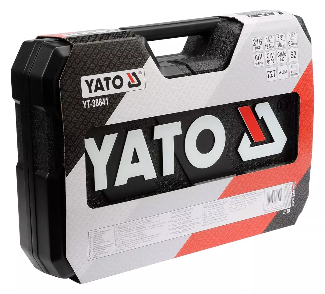 Набор торцевых ключей с трещоткой YATO 1/2" 216 шт. (YT-38841)